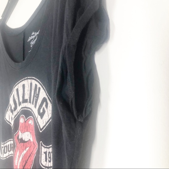 THE ROLLING STONES black Tour 1978 T Shirt Tee Cap sleeve SIZE LARGE EUC - Picture 3 of 8
